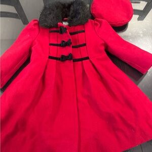 Rothschild Red Coat with Black Accents